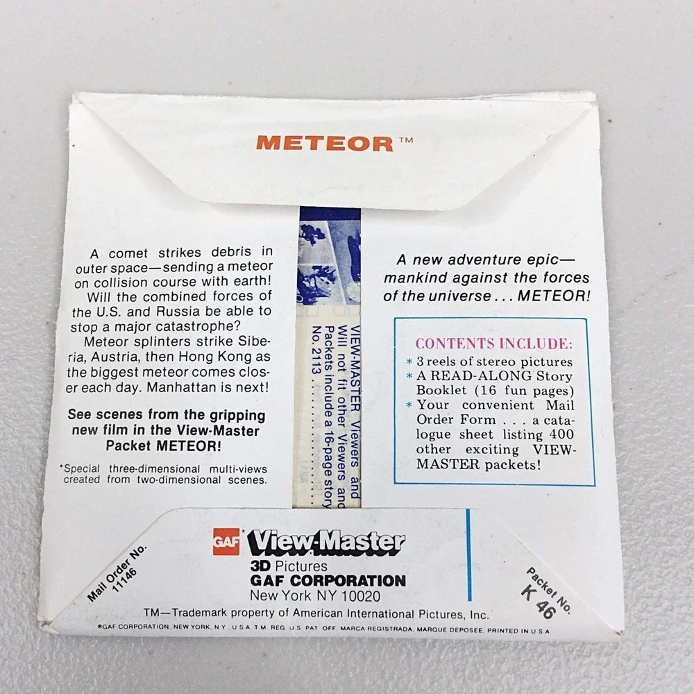 VTG 1979 View Master GAF‎ Meteor K46 Showtime 3 Reel Set